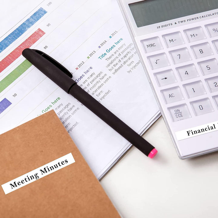 Labelwell 10x Kompatibel für Dymo LetraTag Papier Schriftband 12mm x 4m 91220 91200 Etikettenband Sc