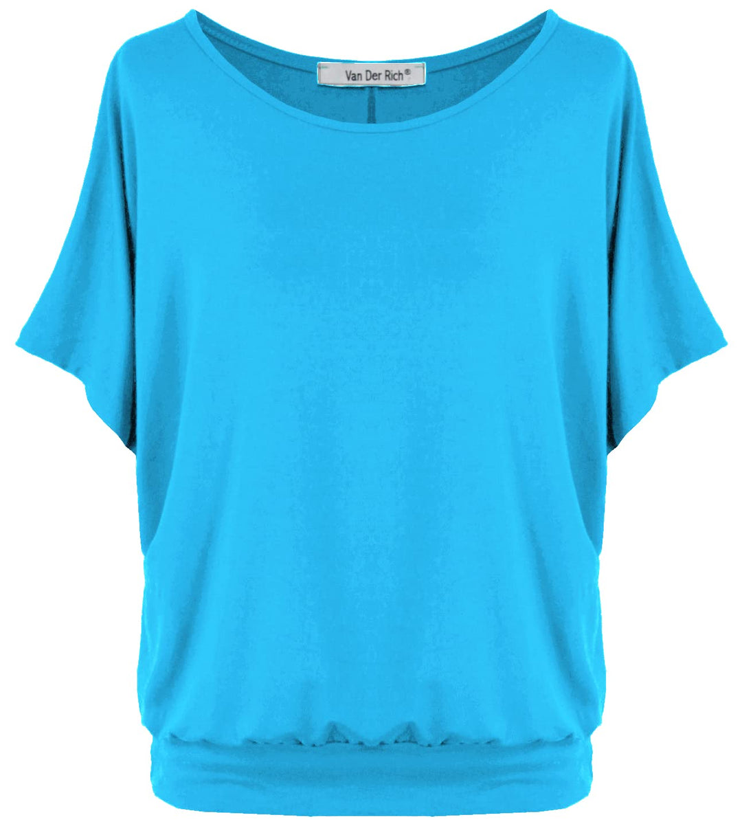 Van Der Rich ® - Oversize T-Shirt mit Fledermausärme - Damen Türkis M, Türkis M