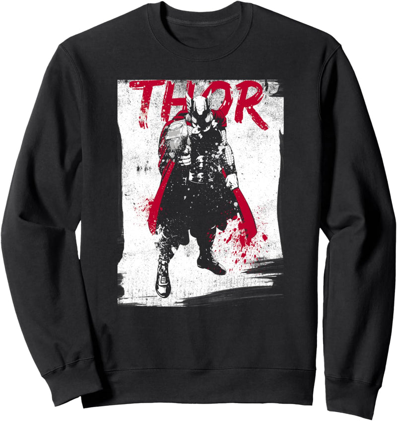 Marvel Thor Dark Splatter Portrait Sweatshirt