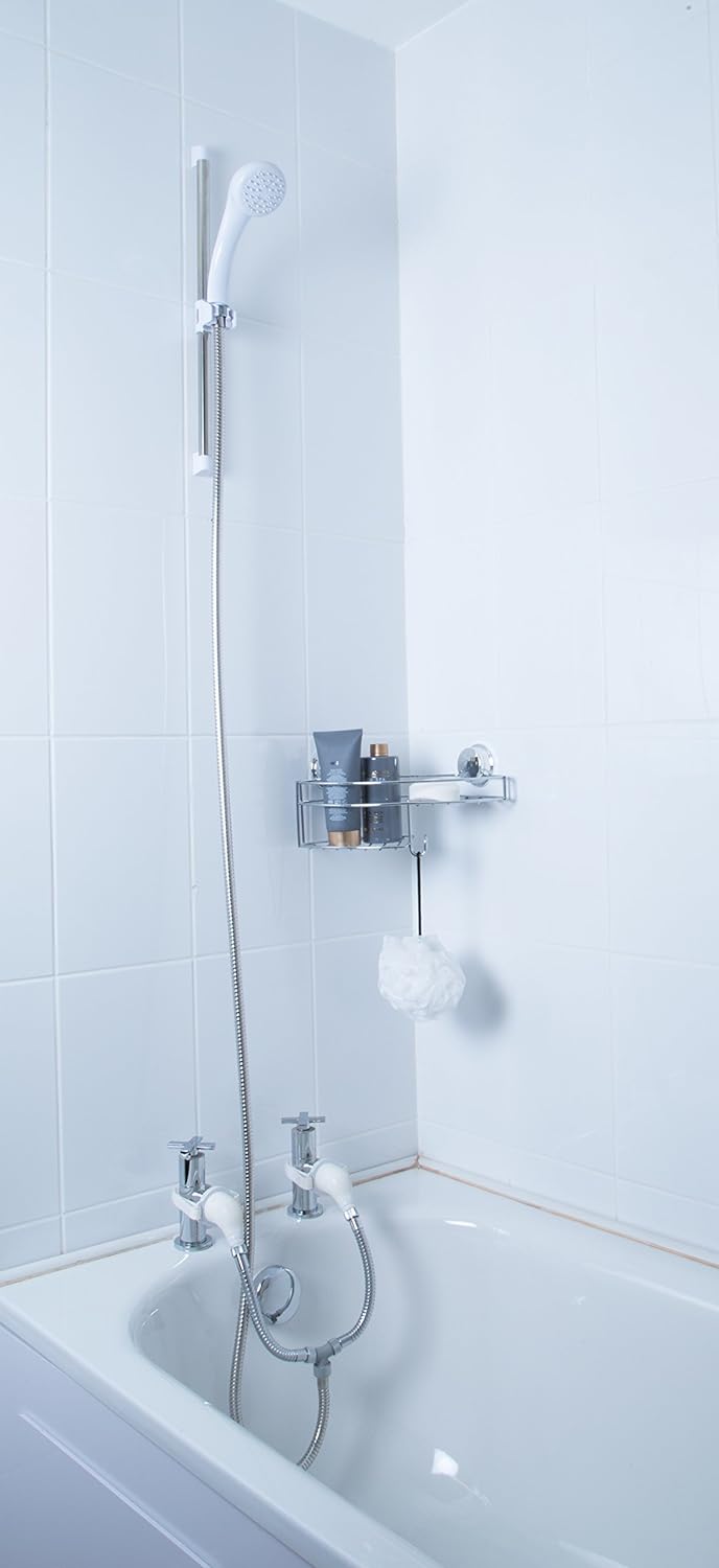 Croydex AB160022 Abnehmbares Secura-Spraygerät mit universellen Hahnanschlüssen und Haltebändern, ge