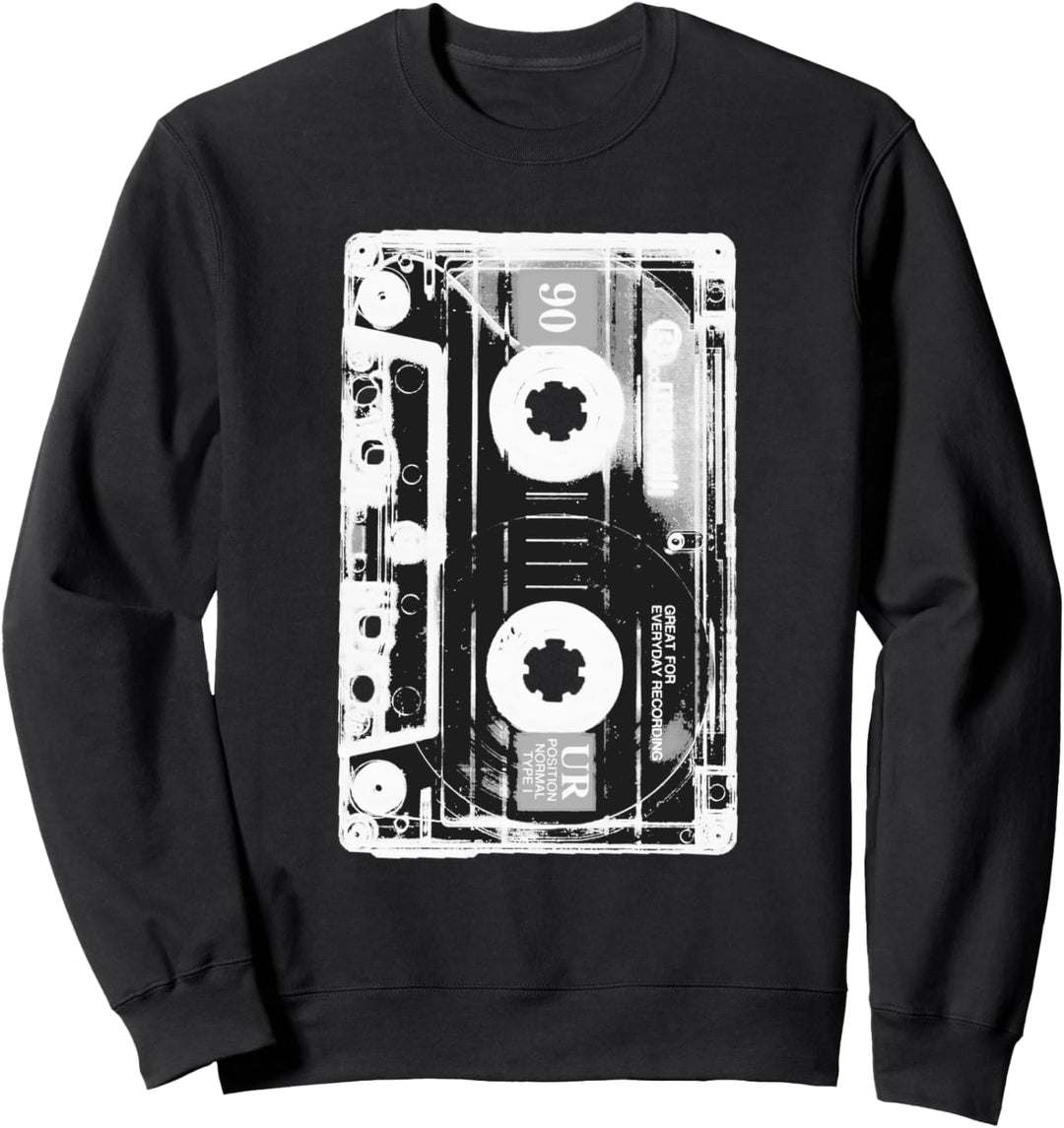 Retro Cassette Tape Audio Music Shirt Vintage 90s Distressed Sweatshirt