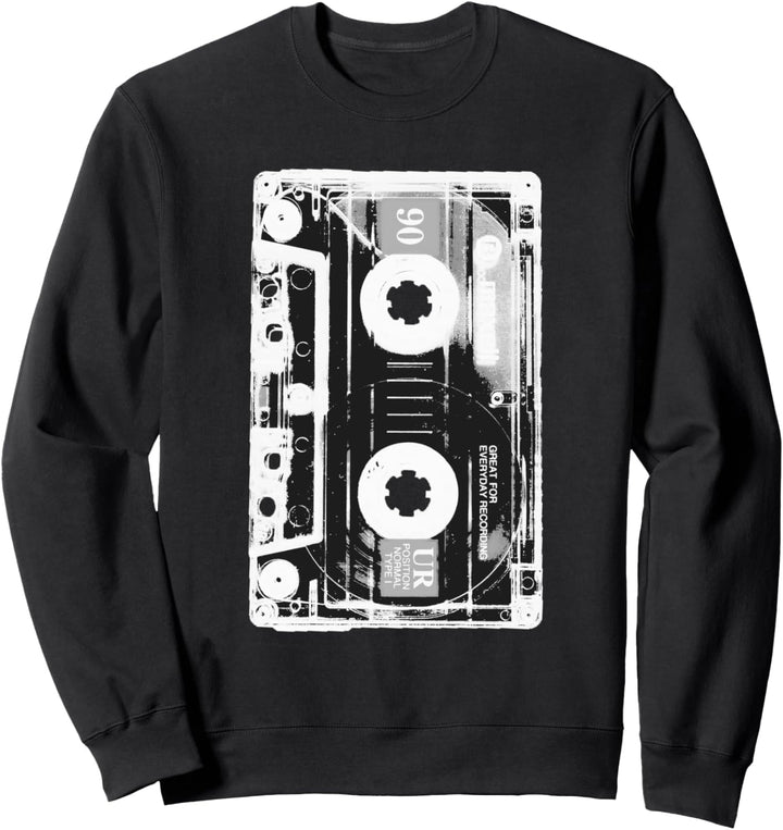 Retro Cassette Tape Audio Music Shirt Vintage 90s Distressed Sweatshirt