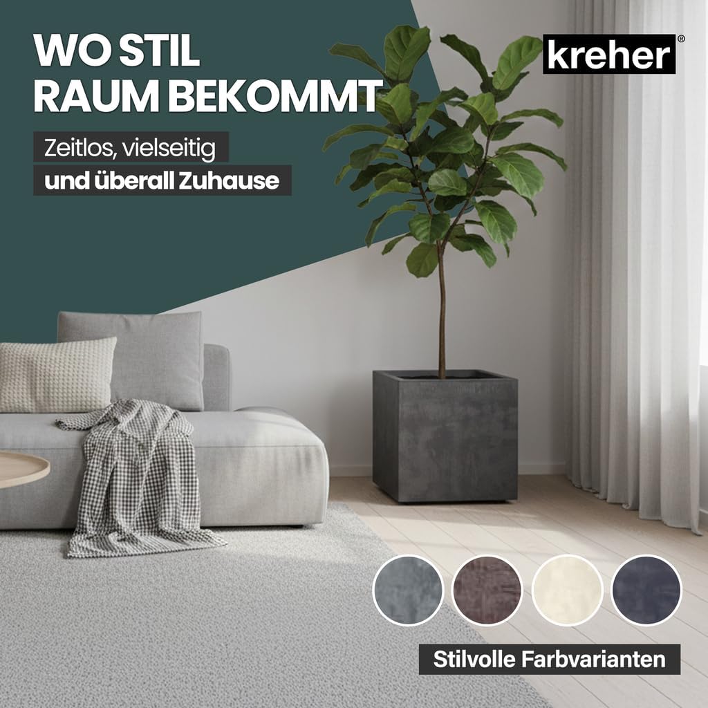 Kreher XL Pflanzkasten Millennium in verschiedenen Formaten und Farben. Tolle Naturstein Optik in Br