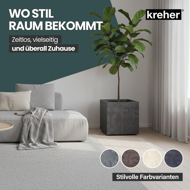 Kreher XL Pflanzkasten Millennium in verschiedenen Formaten und Farben. Tolle Naturstein Optik in Br