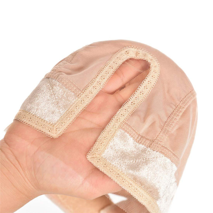 Spitze Perücke Griffkappe Samt verstellbar All-in-One Spitze Perücke Griffband mit Seidenperücke Kap