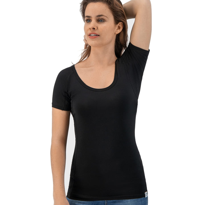 Fibershirts® Anti Schweiss Shirt - T-Shirt gegen Schweissflecken - Anti Schweiss Unterhemd - Mit Arm