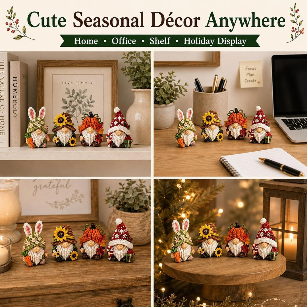 Generisch DIY 3D-Perlenwichtel-Bastelset Tiny 3D Beaded DIY Kit für Erwachsene und Jugendliche Mit 4