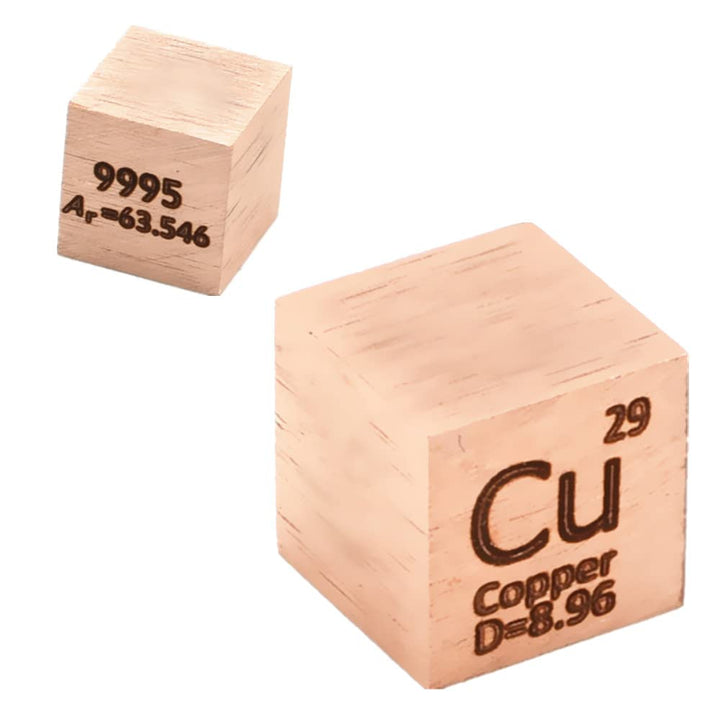 Pure Metal Copper 10mm Density Cu Cube for Element Collections Lab Experiment Material Hobbys Simple