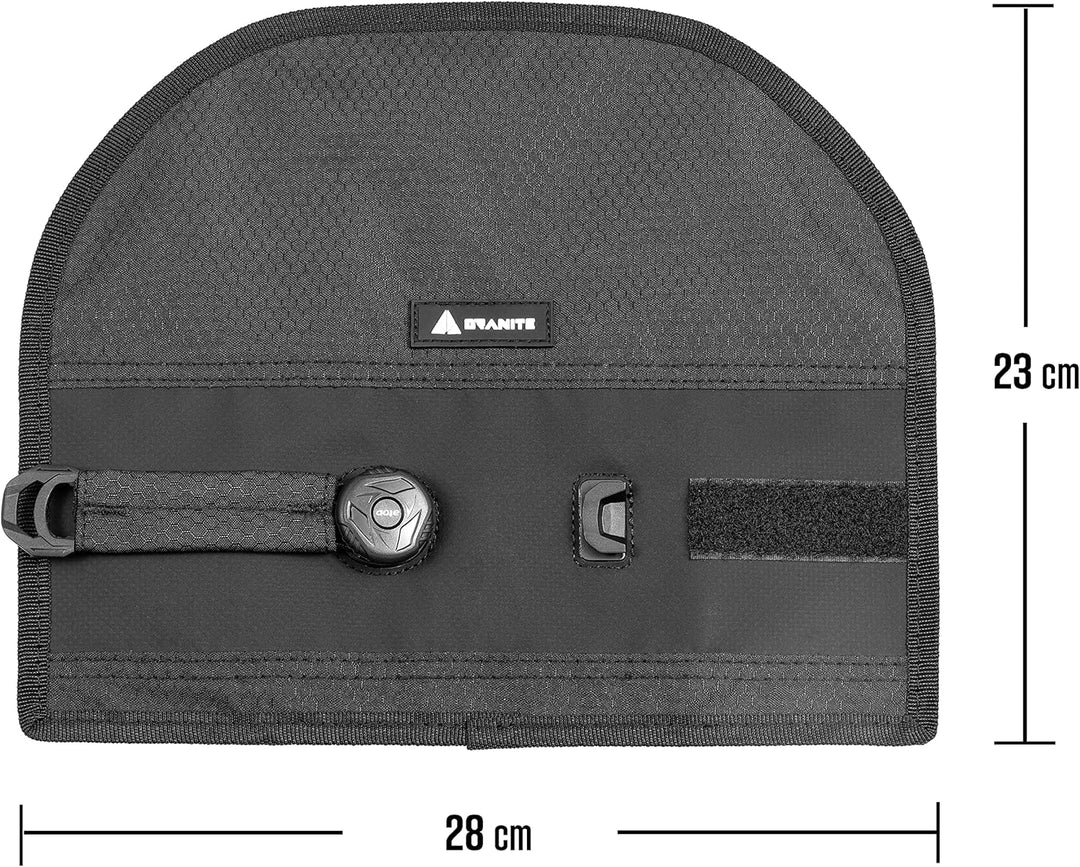 Granite Quiver Werkzeug-Rolltasche für Gravel-, Road- und Mountainbikes. Mit Roll-Up-System und Dial