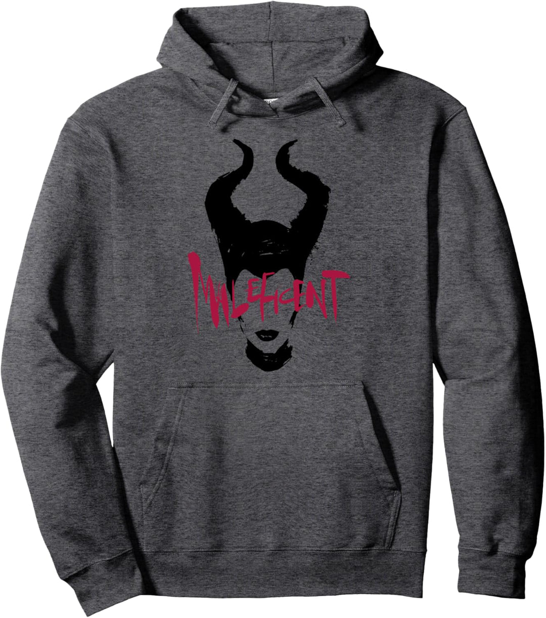 Disney Maleficent Mistress Of Evil Paint Splatter Silhouette Pullover Hoodie