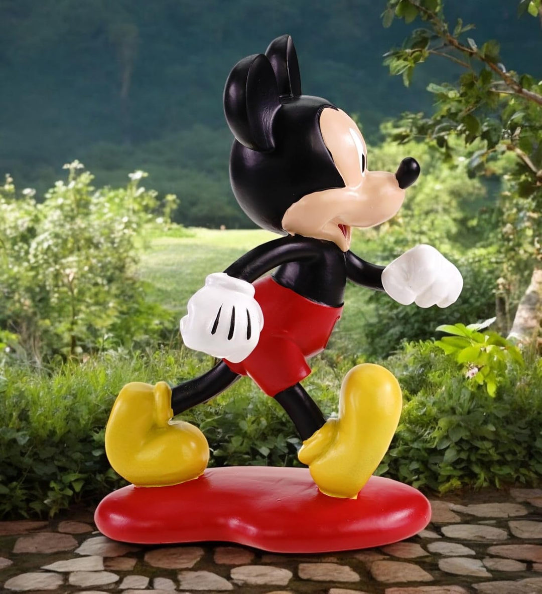 Mickey Mouse Gartenfigur Wetterfeste Disney Dekoration für Garten Zuhause | 20cm Polyresin Statue |