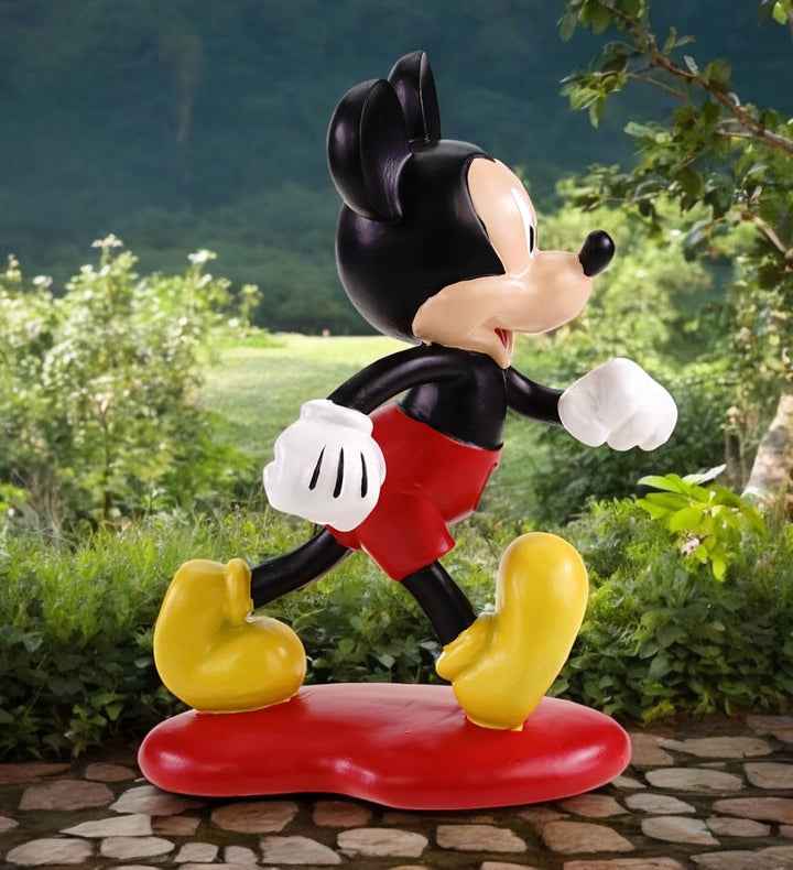 Mickey Mouse Gartenfigur Wetterfeste Disney Dekoration für Garten Zuhause | 20cm Polyresin Statue |