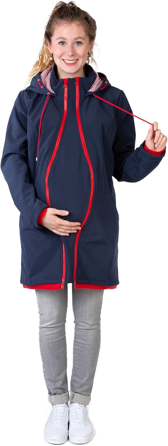 Viva la Mama – Allwetter Funktionsjacke für Mama und Baby, Umstandsjacke + Tragejacke - MELLORY L Vo