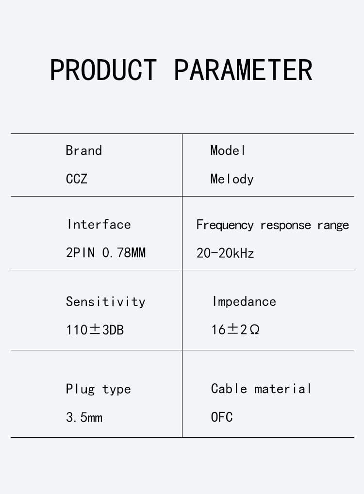 Yinyoo CCZ Melody USB C Kopfhörer, 1DD + 1BA HiFi Ohrhörer, Deep Bass IEM Kopfhörer Kompatibel für S