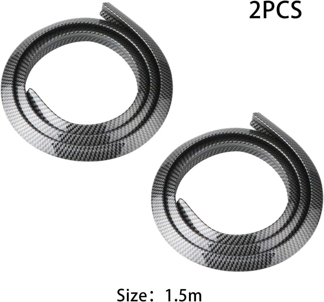Kotflügelverbreiterung Universal,2 Stück 1,5m Beschichtung mit Kohlefasern Gummistreifen Leiste Auto