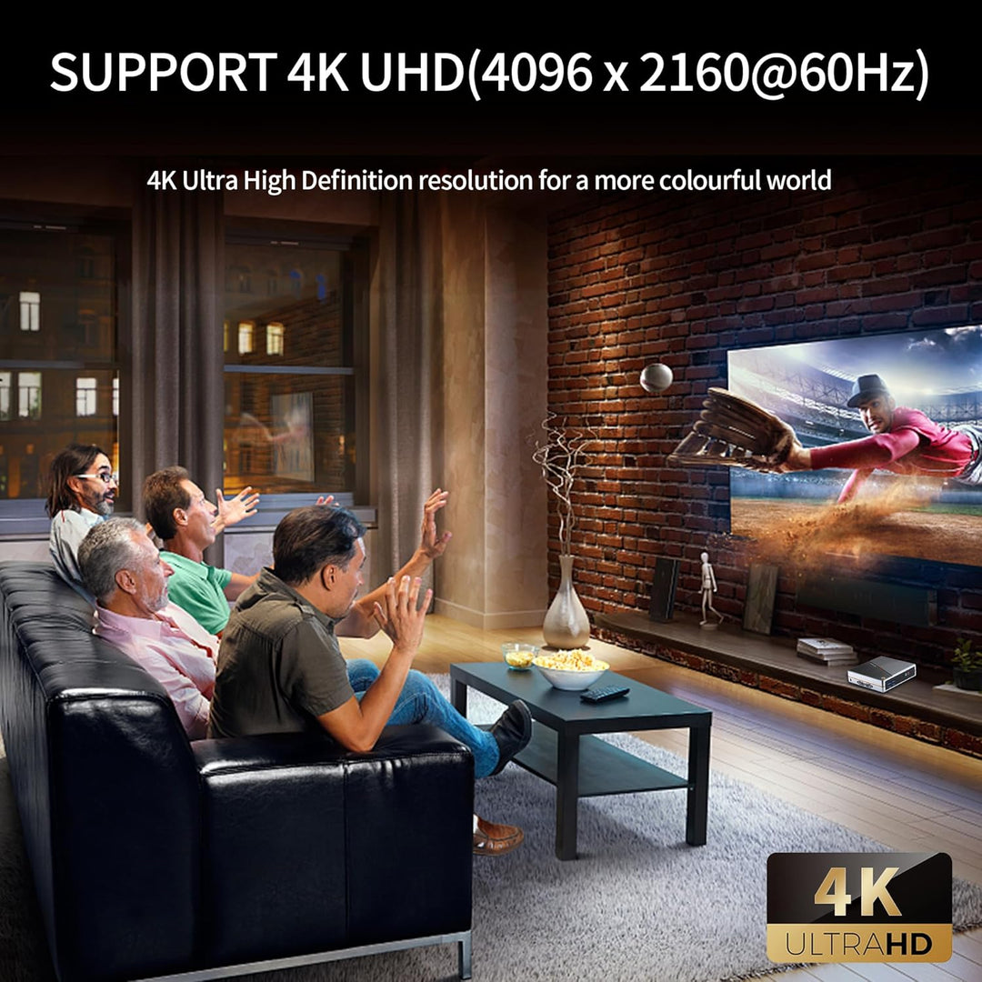 Sharevdi Mini PC, 12th In-tel N100 Prozessor (bis zu 3.4GHz) 4C/4T，Wi-11 Pro Mini Desktop PC 16G DDR