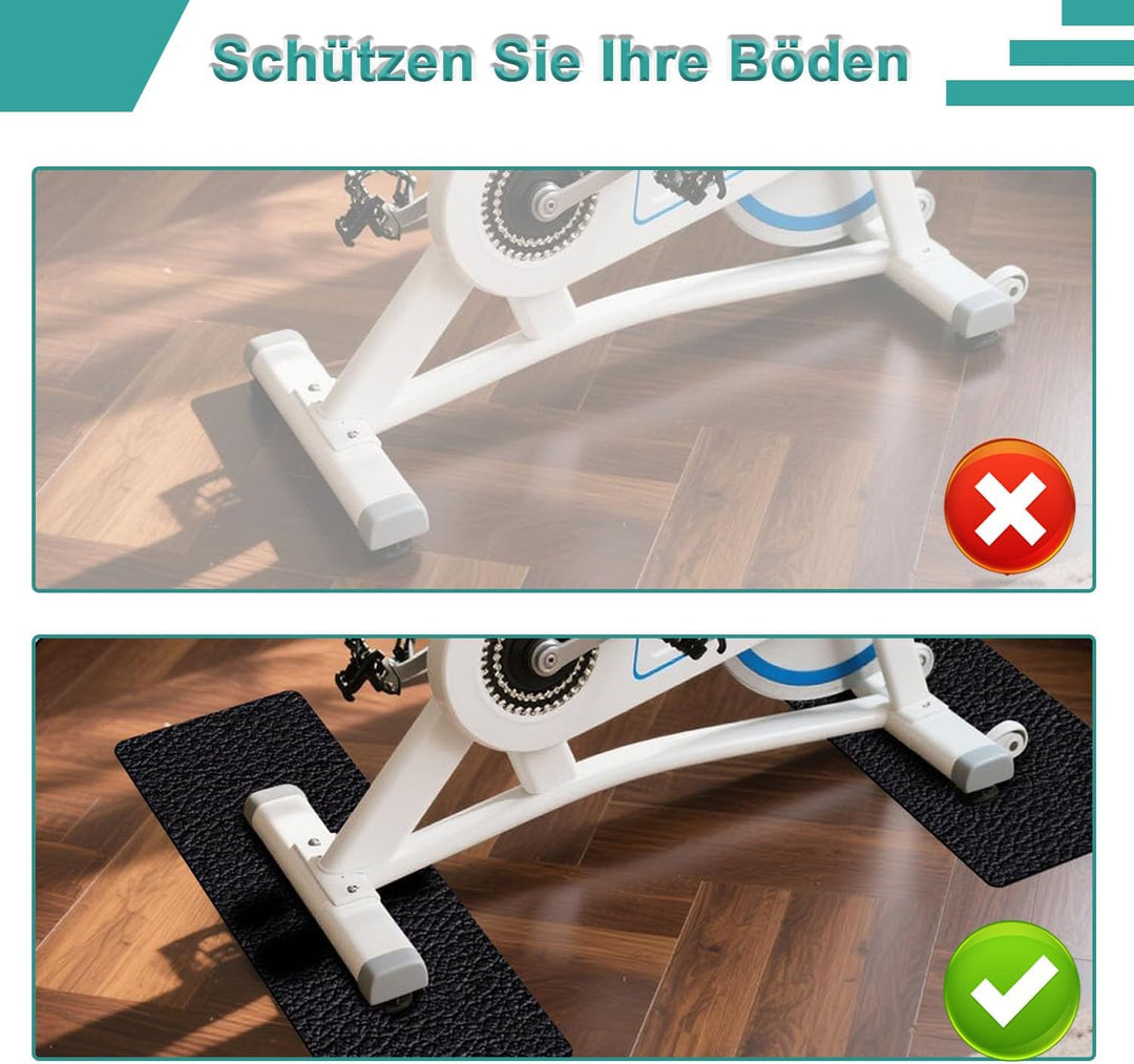 bodenschutzmatte Fitness – 6mm Dicke Exercise-Bike-Matte | Bodenschutz für Hartholz, Teppich & Laufb