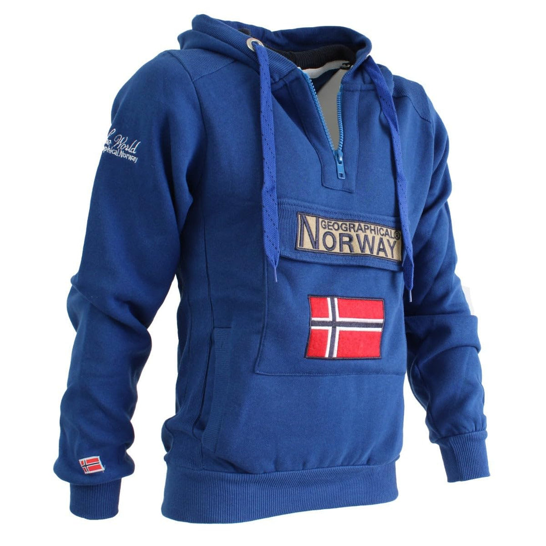 Geographical Norway Herren Gymclass Kapuzenpullover S Königsblau, S Königsblau