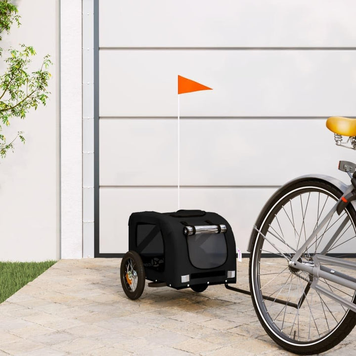 vidaXL Fahrradanhänger für Hunde, Hundeanhänger für Fahrrad, Hundefahrradanhänger mit Reflektoren Fl