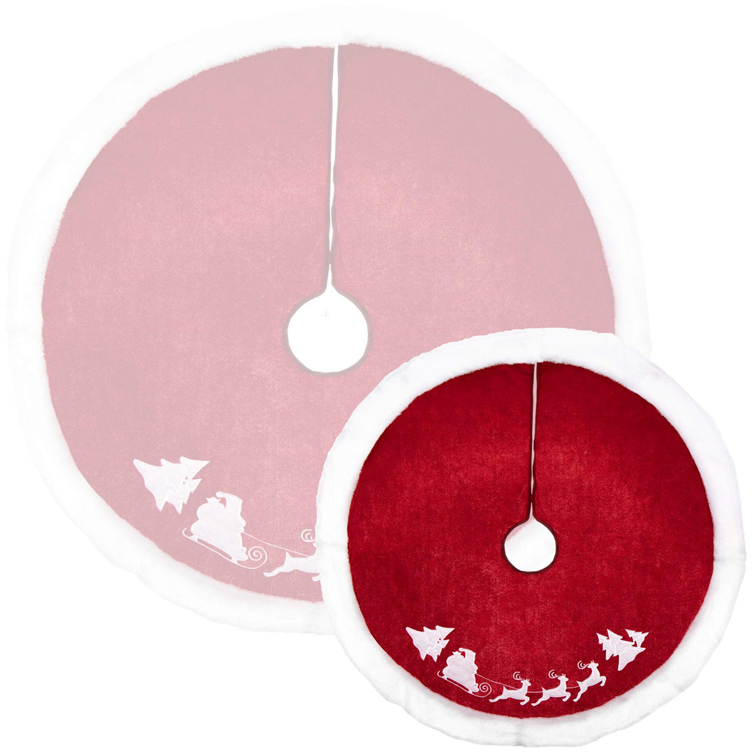 COM-FOUR® Premium Weihnachtsbaumdecke zum Schutz vor Tannennadeln - runde Christbaumdecke für den Li