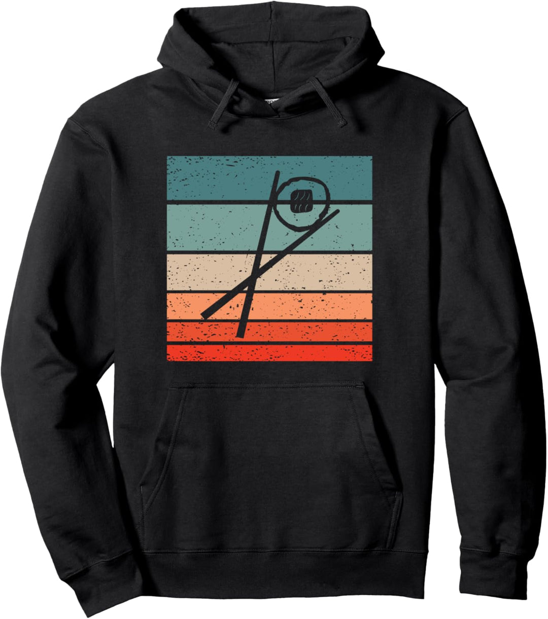 Sushi Stäbchen Sake Maki Retro Style Vintage Pullover Hoodie