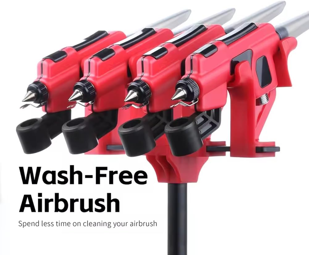Schneller Farbwechsel PT-AB, Waschfreie Airbrush mit Markierungsständer für Modelle, Malwerkzeug, Ho