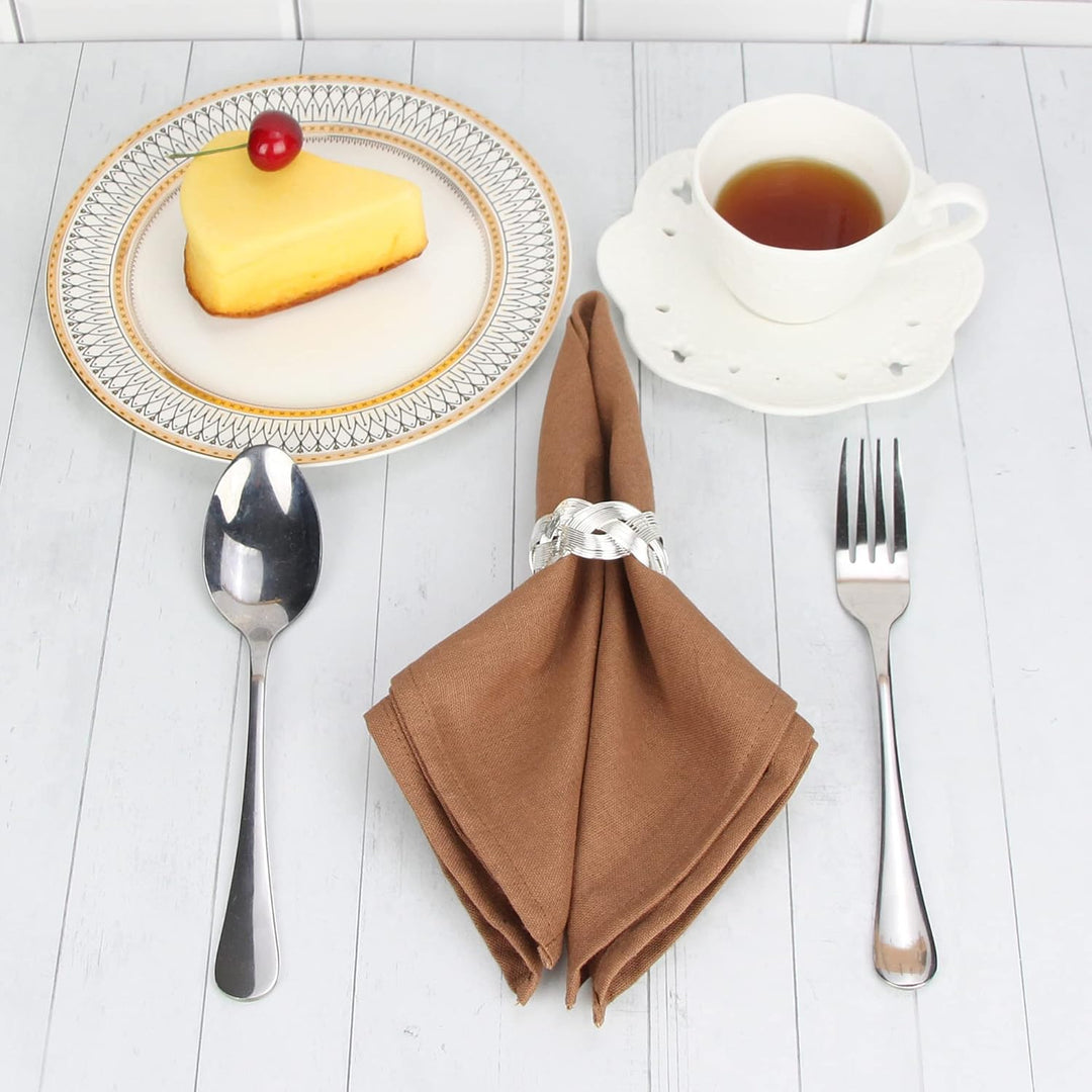 weich Polyester -Leinen gemischt Abendessen Cloth Servietten, 12 Stück (40 x 40 cm), für Veranstaltu