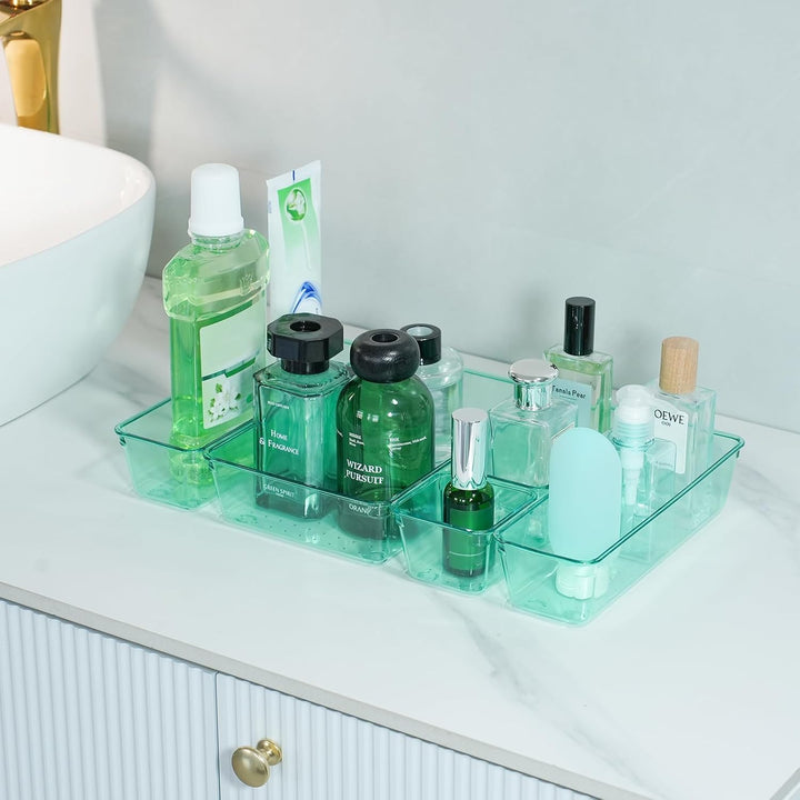 Schubladen Organizer, 25 Stück in 4 Grössen, Kunststoff, Schminktisch und Make-up Organizer, Ordnung