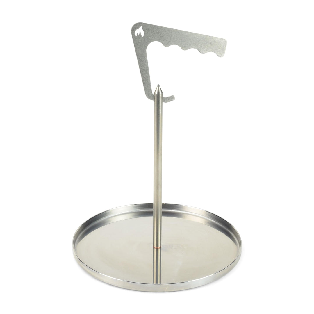 Grillrost.com Das Original Edelstahl Spiessturm mit Wanne - für Grill Smoker und Backofen