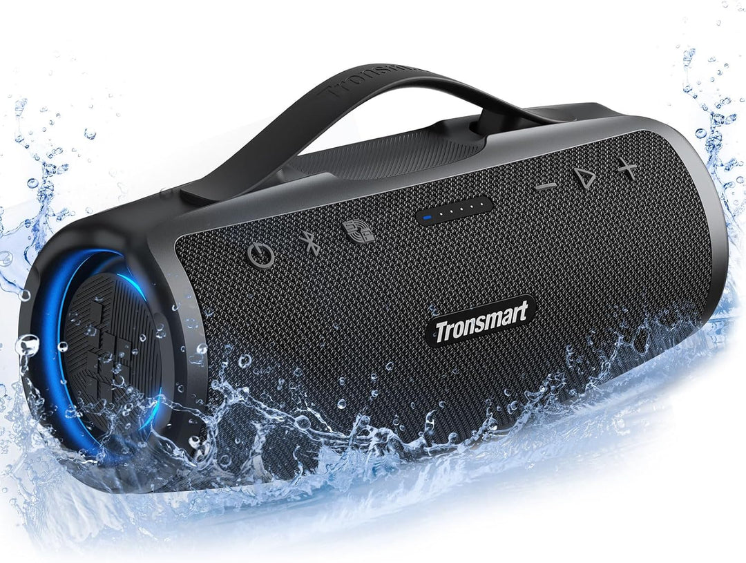 Tronsmart Mirtune S100 Bluetooth Lautsprecher, IPX7 wasserdicht, 5.3 Bluetooth, 20 Stunden Lange Akk