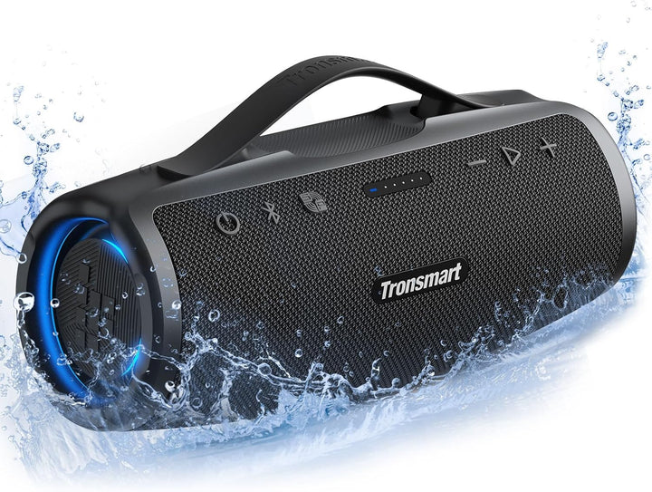 Tronsmart Mirtune S100 Bluetooth Lautsprecher, IPX7 wasserdicht, 5.3 Bluetooth, 20 Stunden Lange Akk