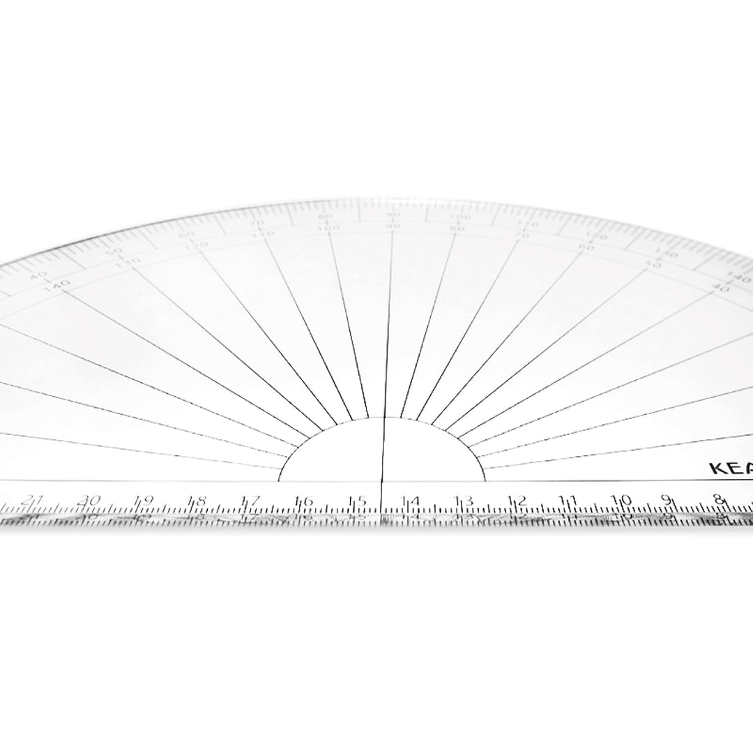 KEARING Halbkreis-Winkelmesser aus Acryl zum Nähen, Quilten, Basteln 30cm diameter, 30cm diameter