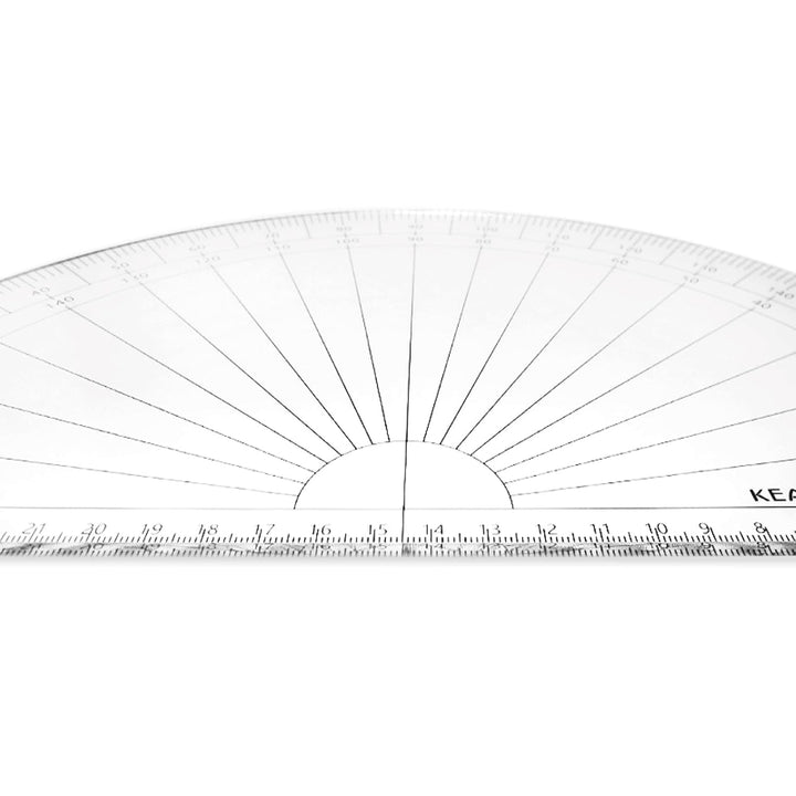 KEARING Halbkreis-Winkelmesser aus Acryl zum Nähen, Quilten, Basteln 30cm diameter, 30cm diameter