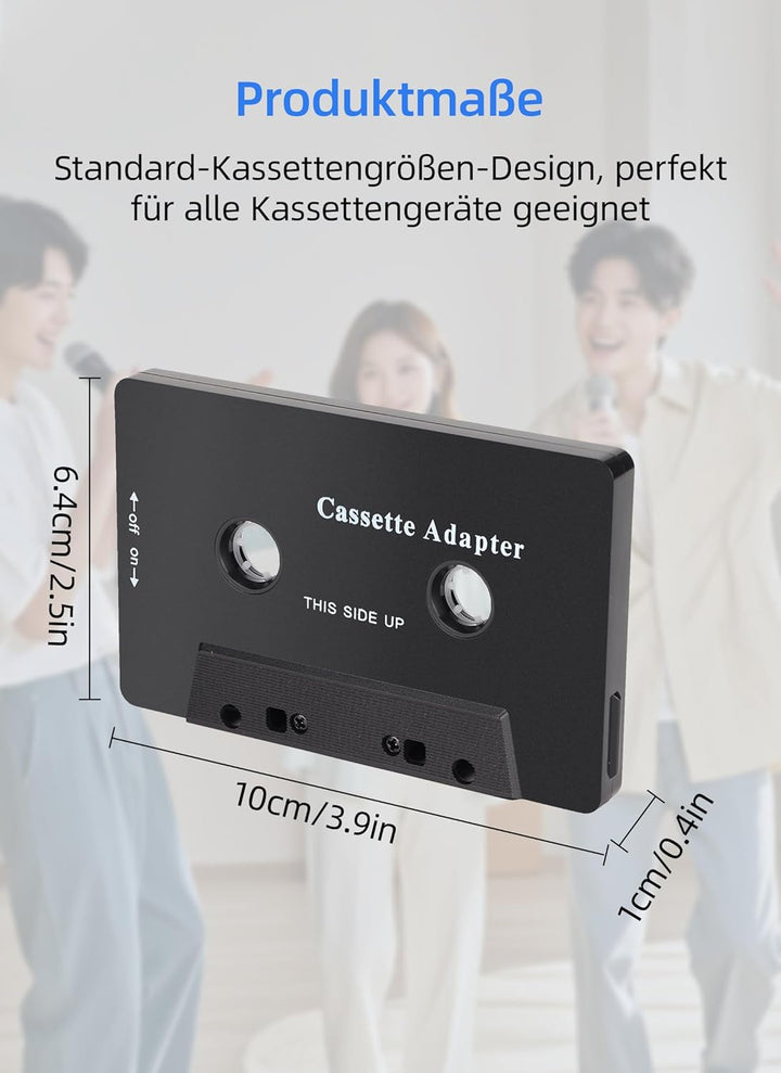 Bewinner Auto Audio Bluetooth Kassettenadapter, Rauschunterdrückung, Stereo High Fidelity Band Aux E