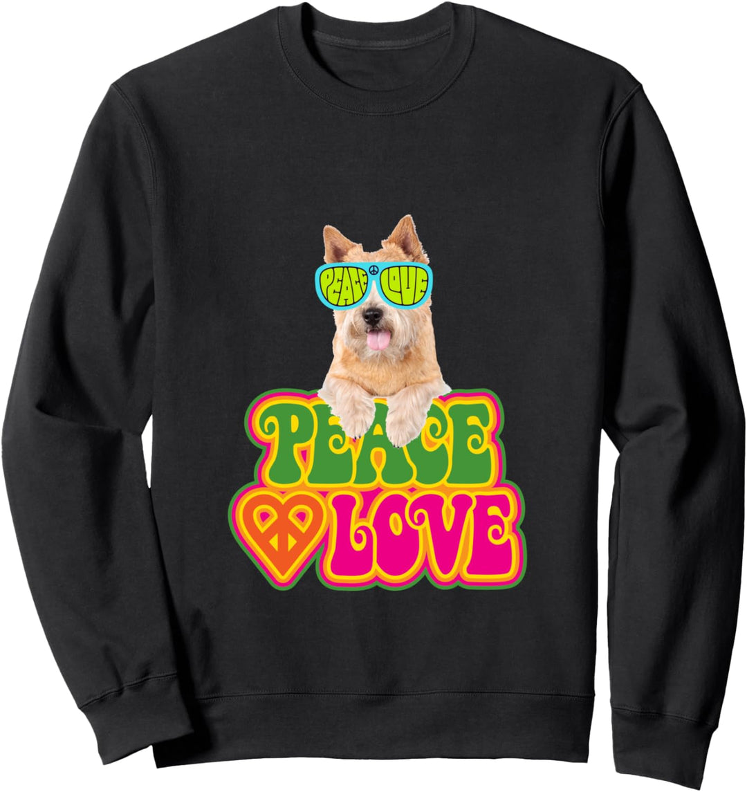 Peace Heart Love Dog Norwich Terrier Sweatshirt