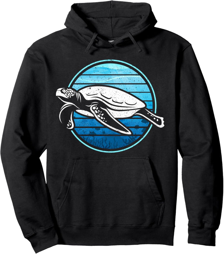 Vintage Retro Schildkröte Taucher Pullover Hoodie