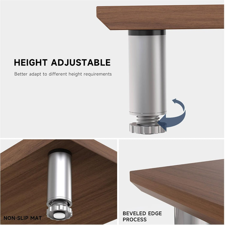 Fenge Grosser Monitorständer 100cm Dual Monitor Stands Riser mit Höhenverstellbarem Bein,Multifunkti