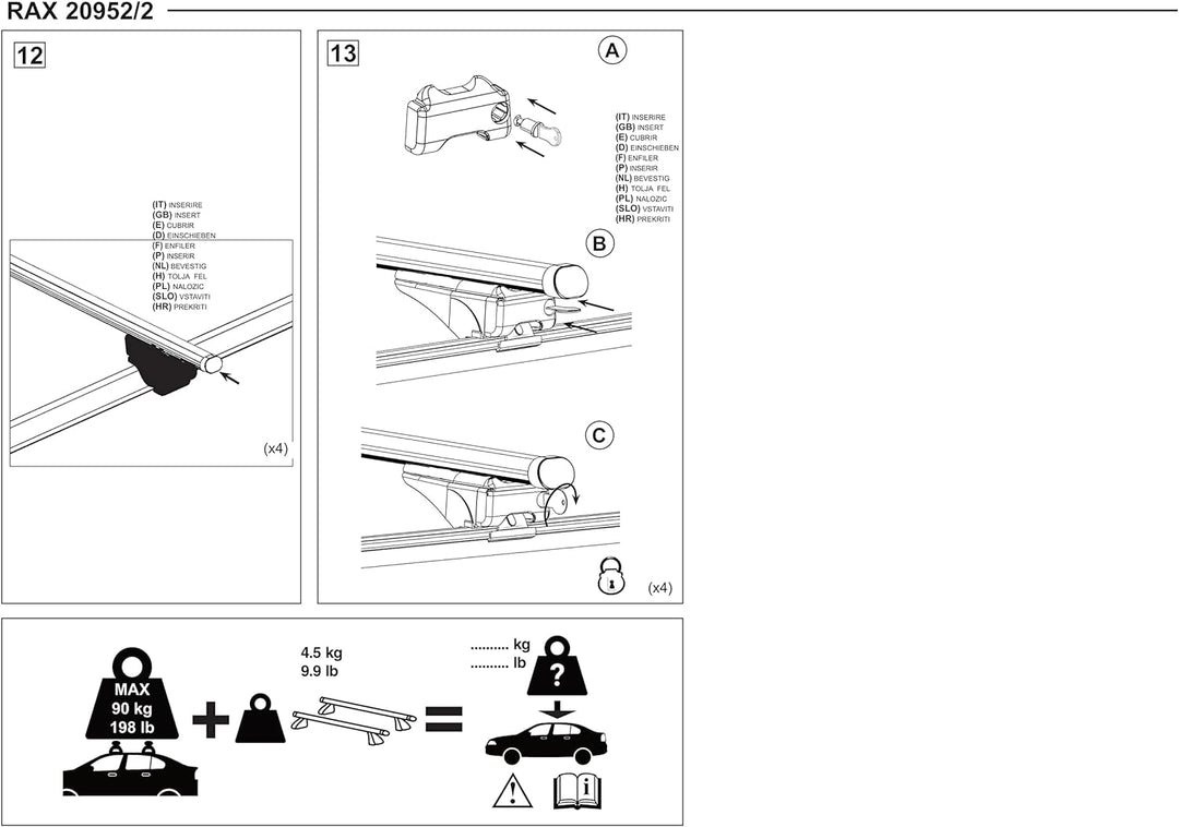 CAM Rax 20952 Dachträger-System, vormontiert