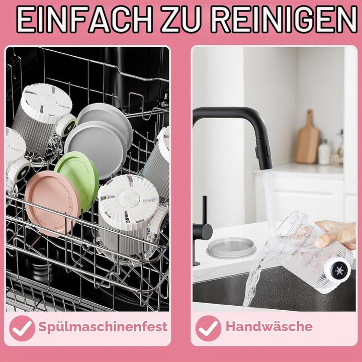 DAZZTIME Behälter für Ninja Creami Deluxe Pints,4 Stück Ersatz für Ninja Creami Deluxe Pints und Dec