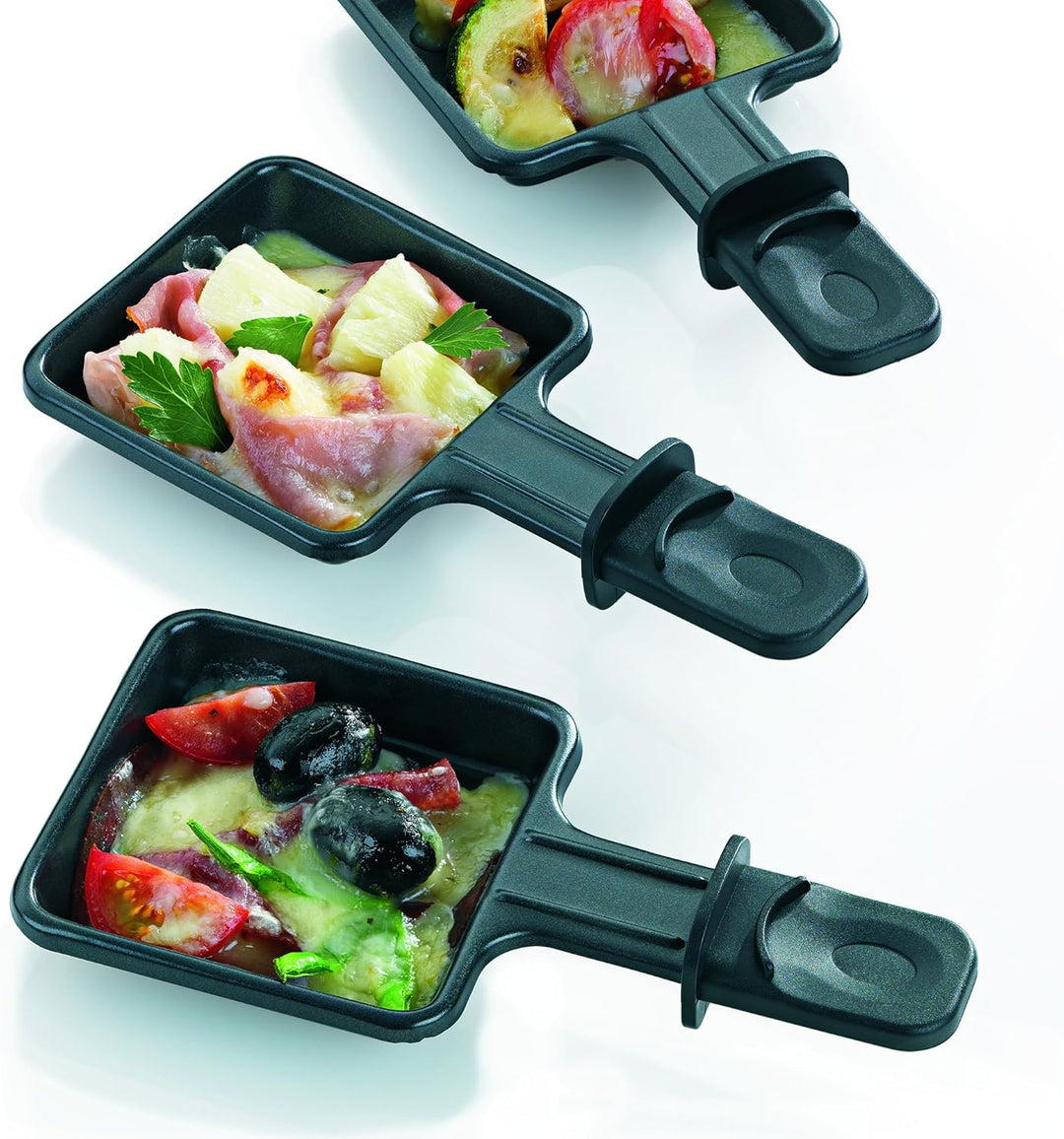 Kela 66663 Raclette/Heisser Stein Ceneri für 8 Personen, schwarz