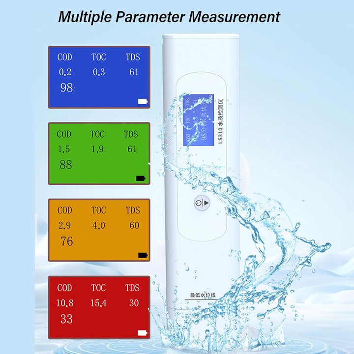 Wasserqualitätstester 6 in 1 CSB Temperatur TOC Leitfähigkeit TDS UV275 Tester Digitaler Wasserteste