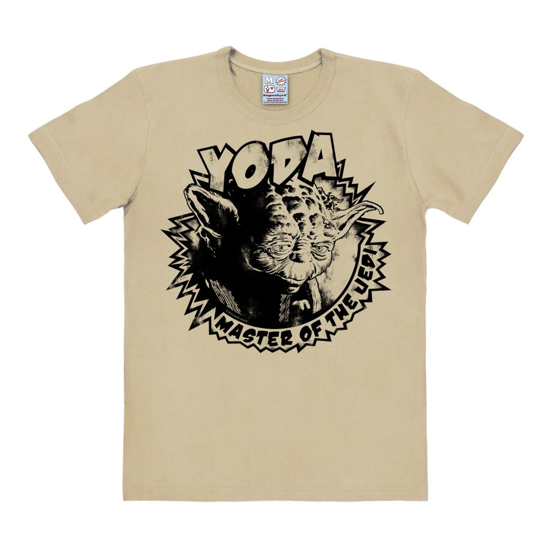 Logoshirt T-Shirt Yoda - Krieg der Sterne - Star Wars - Master - Rundhals Shirt beige - Lizenziertes