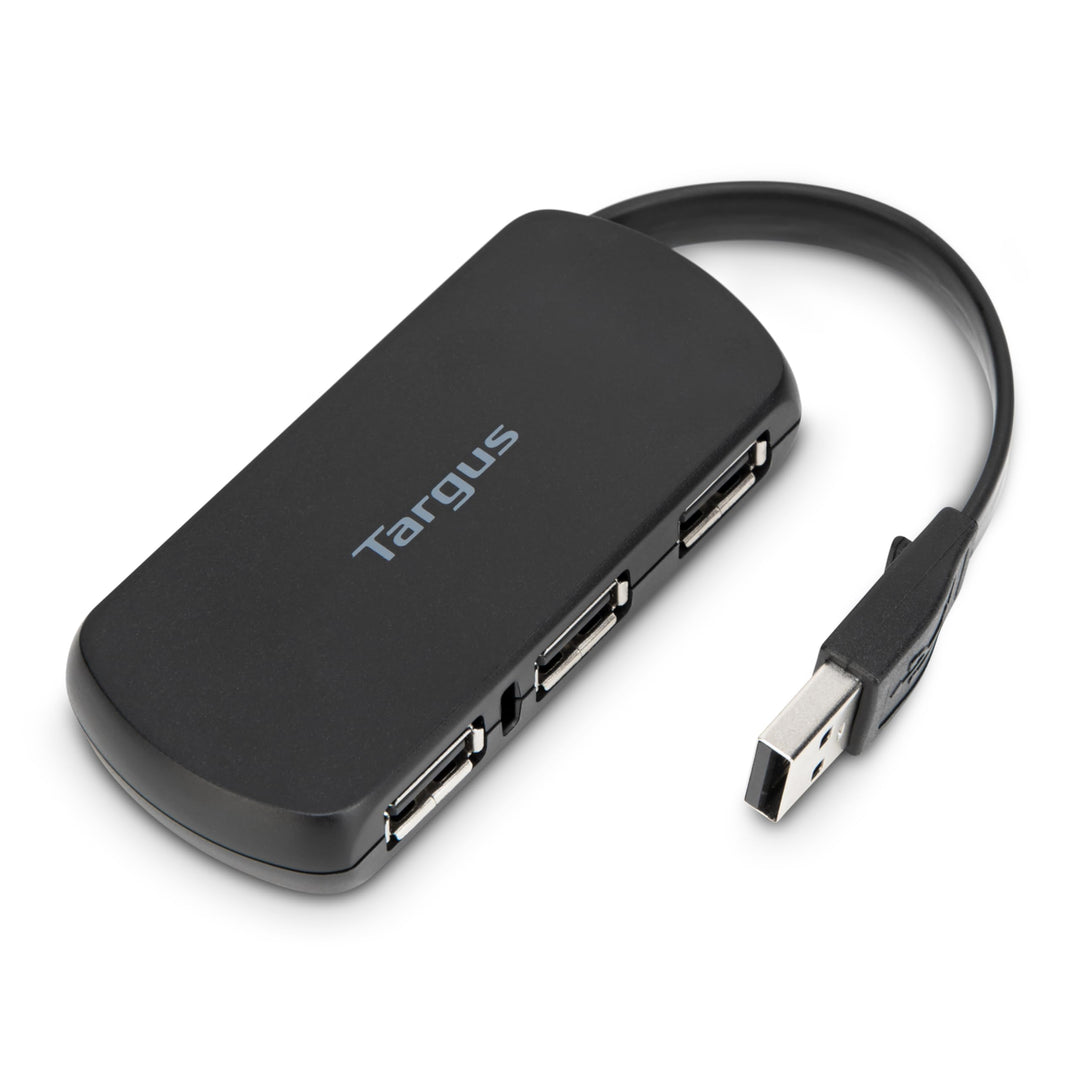 Targus - 4 Port USB-A Hub 2.0 - Kompatibel mit Mac und PC - Schlanke, reisefreundliche Laptop-Dockin