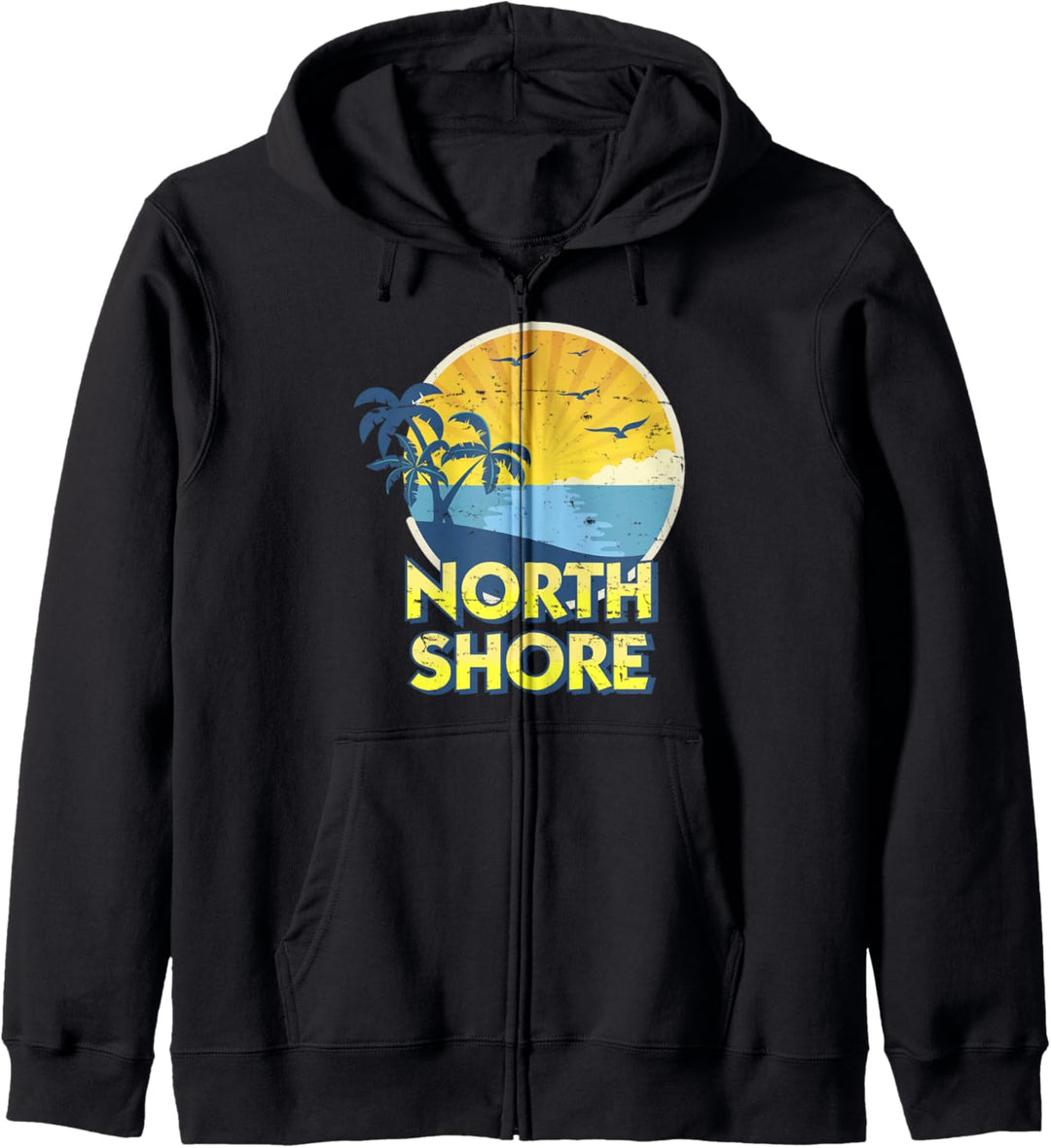 Vintage North Shore Shirt, Island Surfing 70er Jahre Retro Kapuzenjacke