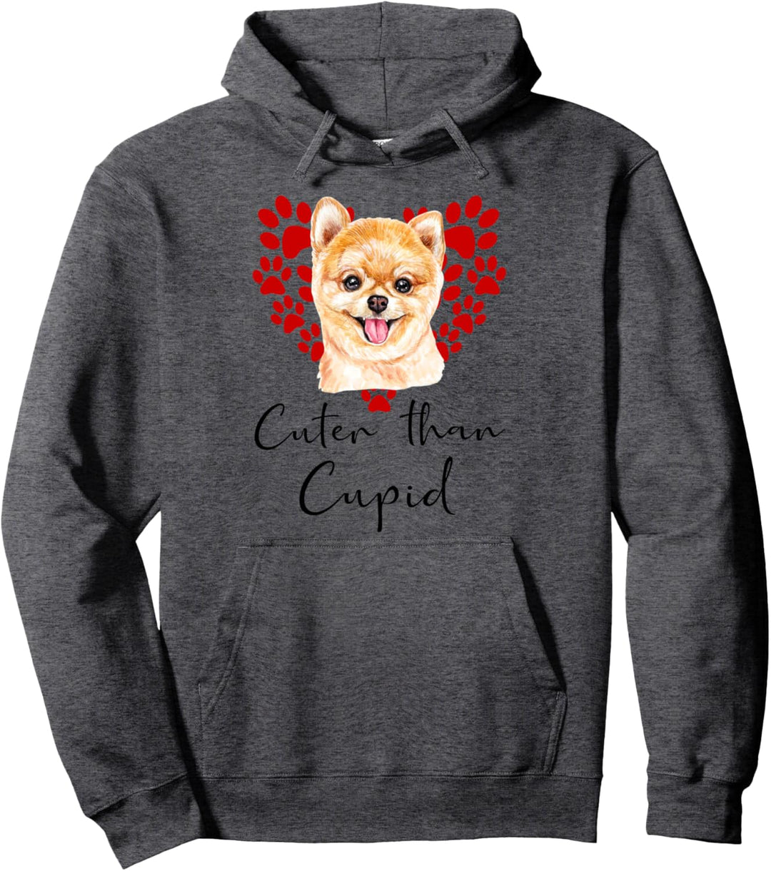 ZWERGSPITZ Cuter Than Cupid Hunde Valentinstag Pullover Hoodie