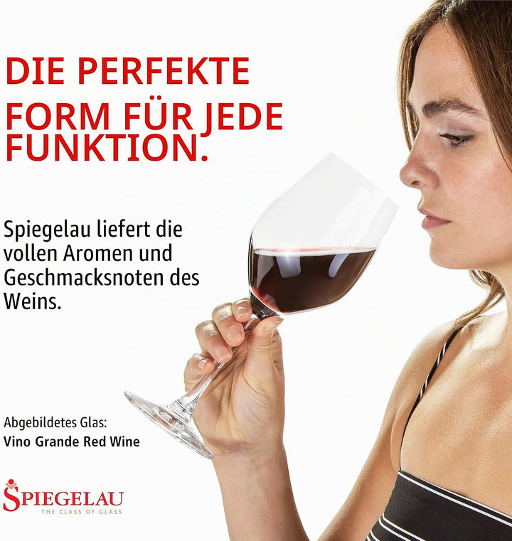 Spiegelau &amp; Nachtmann Weinglas, Glas, Transparent, 4 Stück (1er Pack), 4 Rotweingläser, Rotweingläse
