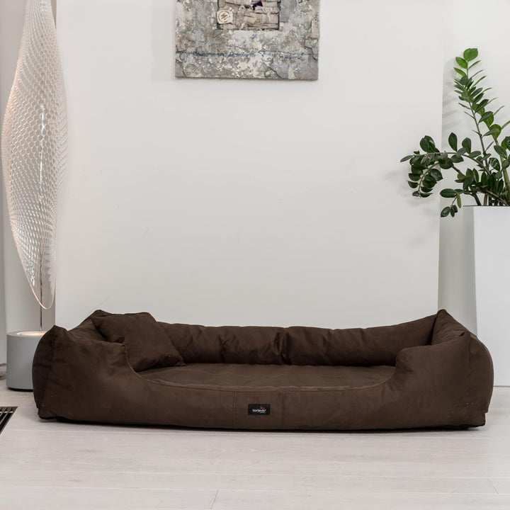 tierlando® Hundebett Moritz Soft Hundesofa aus samtweichem Velours mit Komfortschaum-Matratze, Gröss