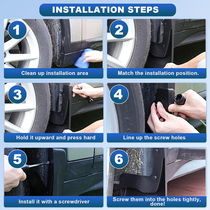 SharpCost (Upgraded) CDEFG Mud Flaps Splash Guards for RAV4 2019 2020 2021 2022 2023 Mudflap Fender