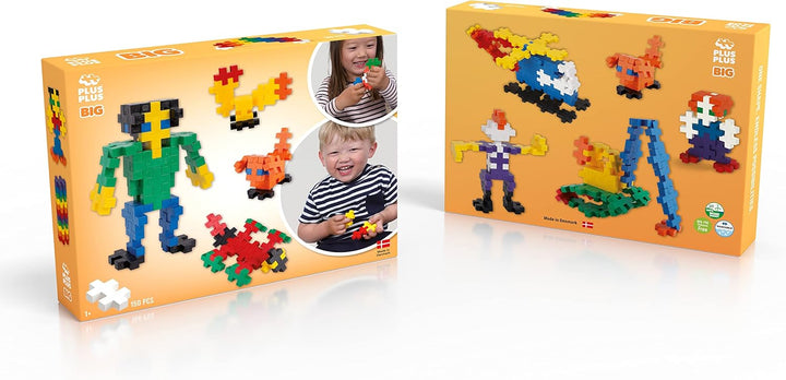 Plus-Plus 9603272 Denmark Geniales Konstruktionsspielzeug, Open Play Big Basic Mix, Bausteine-Set, 1