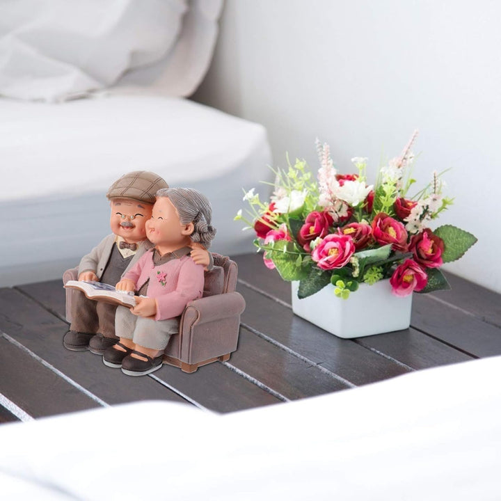 BESPORTBLE Miniatur Fee Garten Figuren Oma Opa Statue Kleine Feen Figuren Kuchen Figuren Älteres Paa